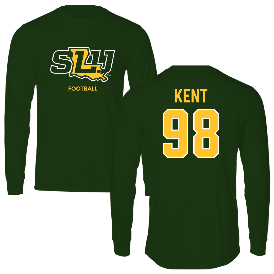 Southeastern Louisiana University Football Forest Green Performance Long Sleeve - #98 Austin Kent