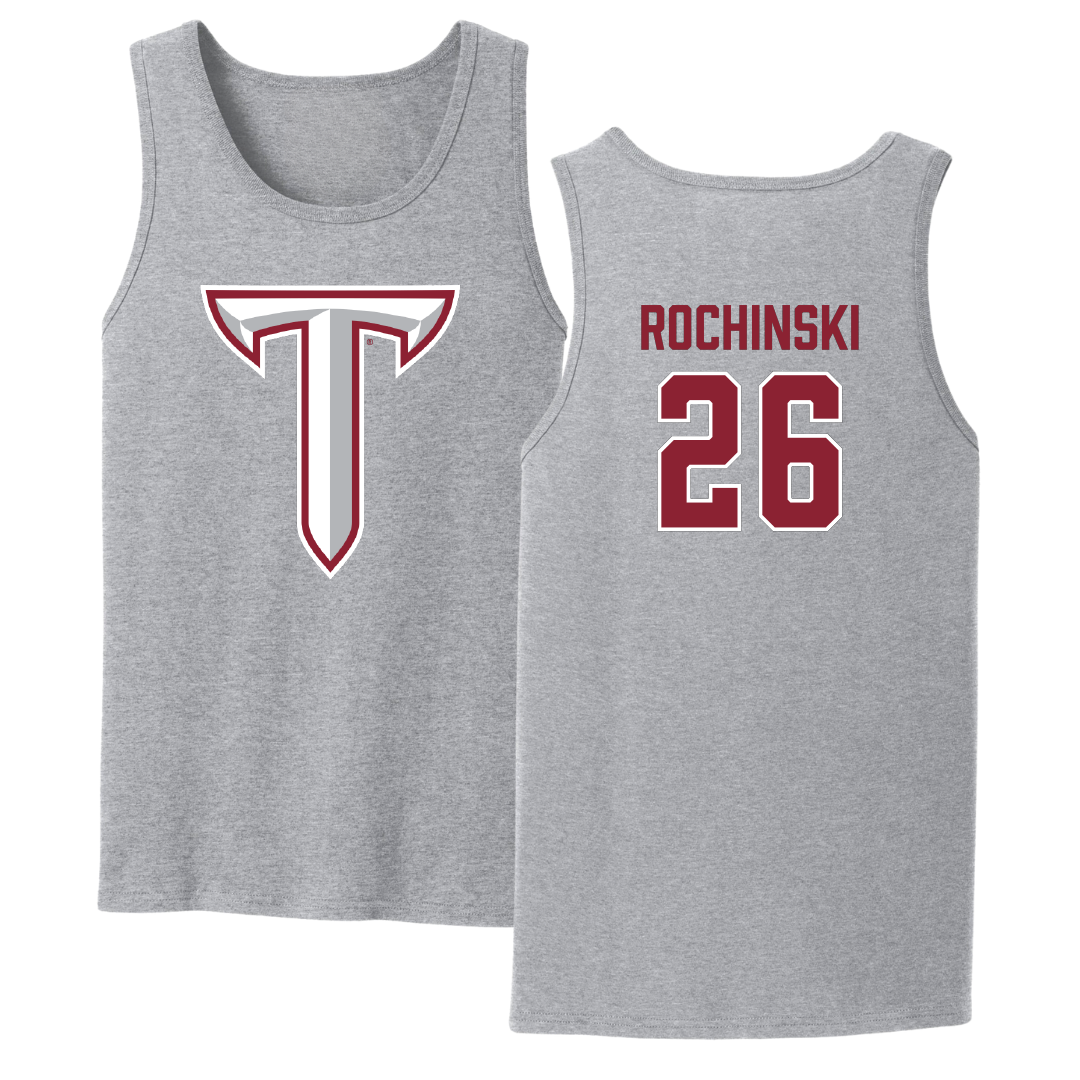 Troy University Softball Sport Gray Tank Top - #26 Kalee Rochinski