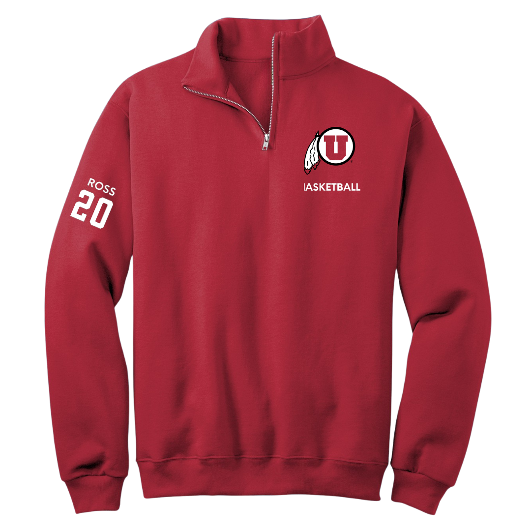 University of Utah Basketball (W) Red Quarter-Zip - #20 Reese Ross