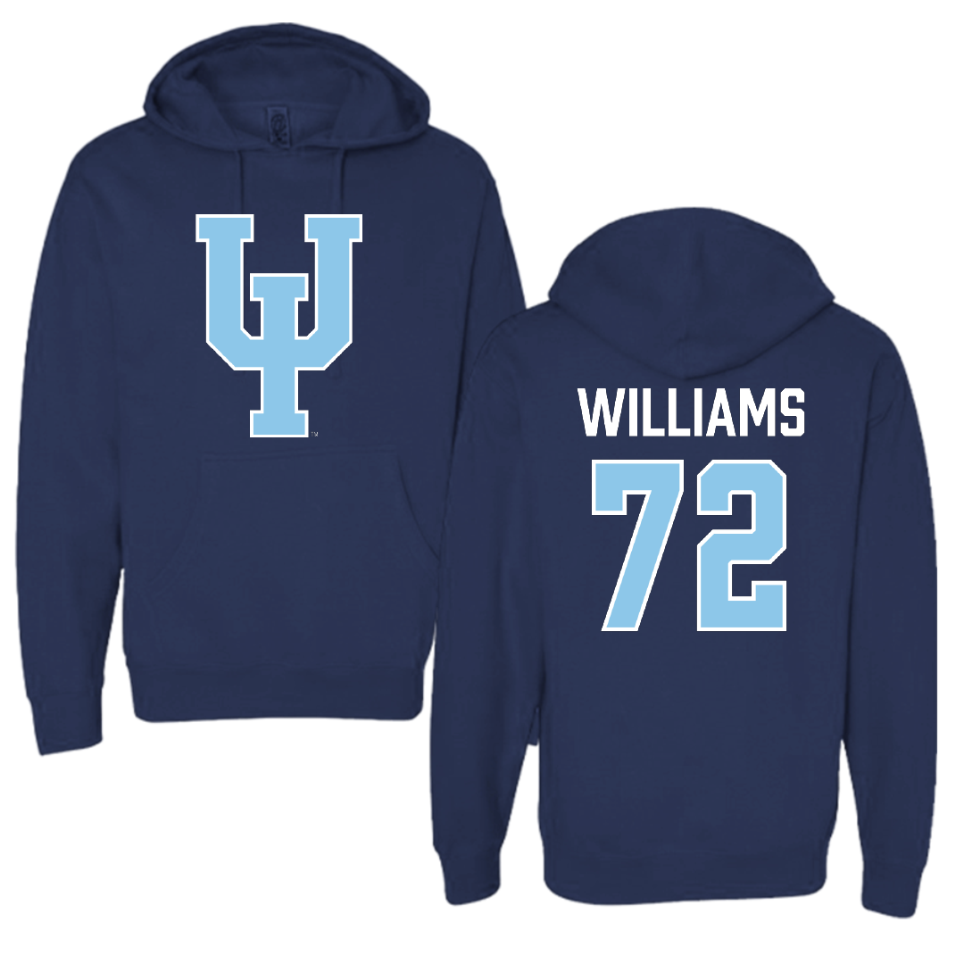 Upper Iowa University Football Navy Hoodie - #72 Caleb Williams