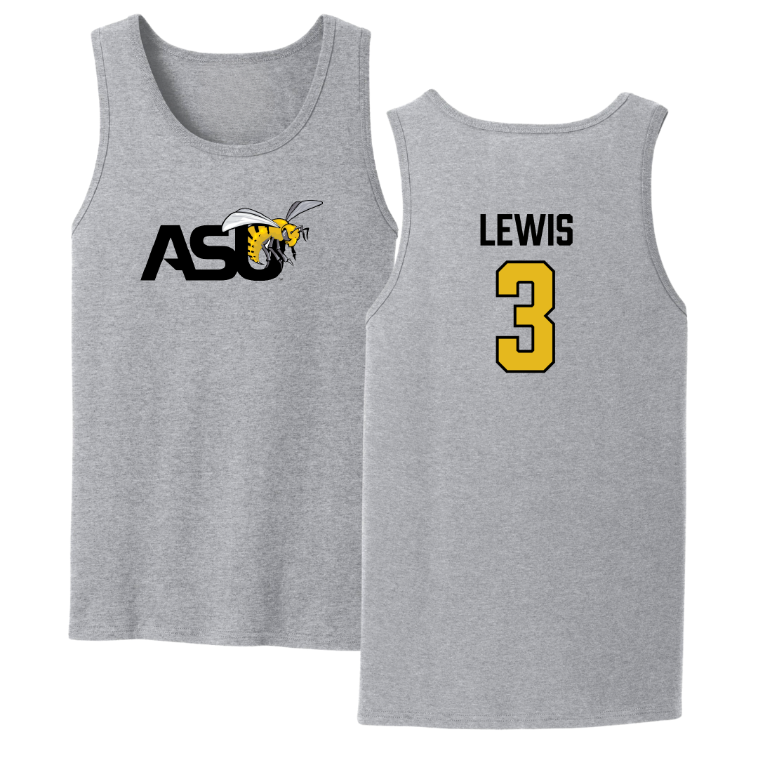 Alabama State University Football Sport Gray Tank Top - #3 Keane Lewis