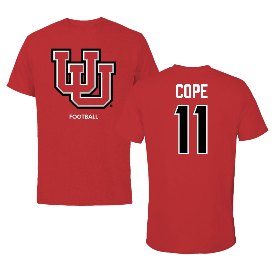University of Utah Football Red Tee - #11 Makai Cope