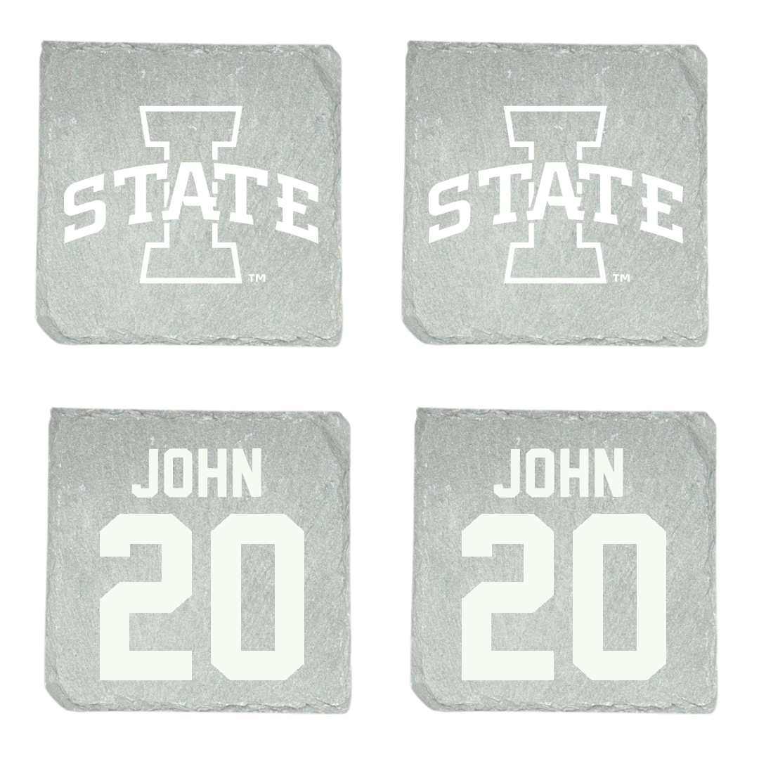 Iowa State University Soccer Stone Coaster (4 Pack)  - #20 Regan John