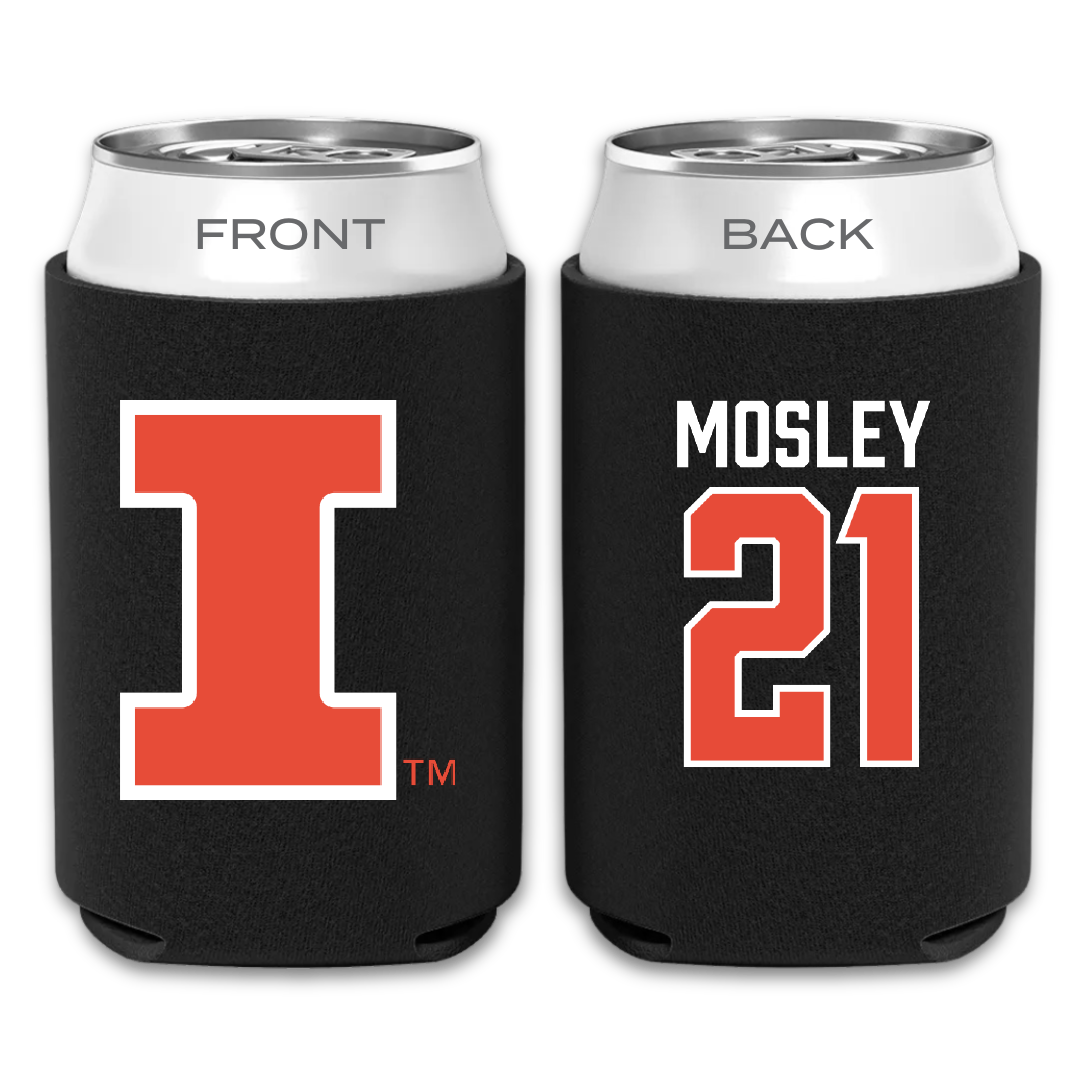 University of Illinois Softball Black Can Cooler - #21 Delaney Mosley