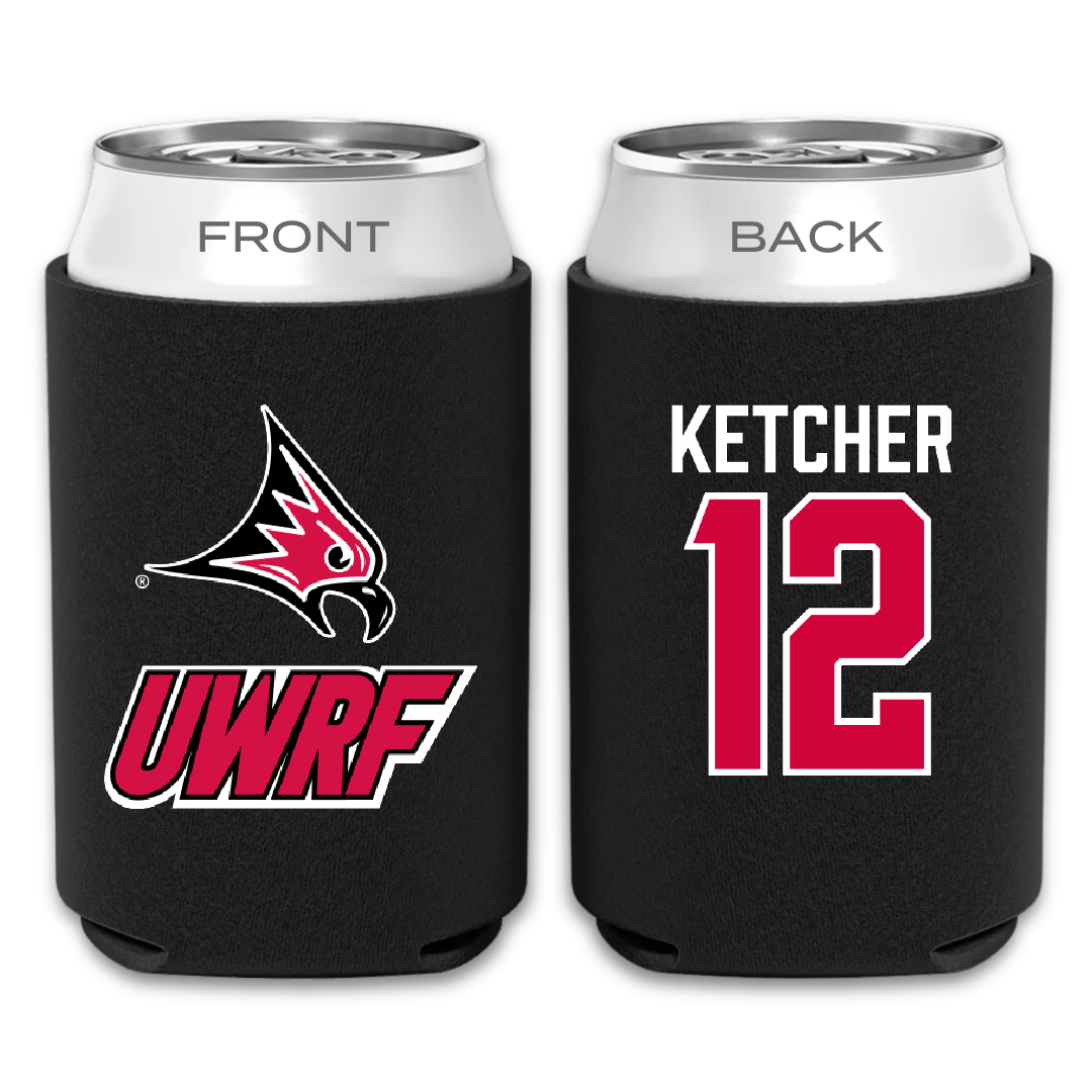 University of Wisconsin-River Falls Soccer Black Can Cooler - #12 Ellie Ketcher
