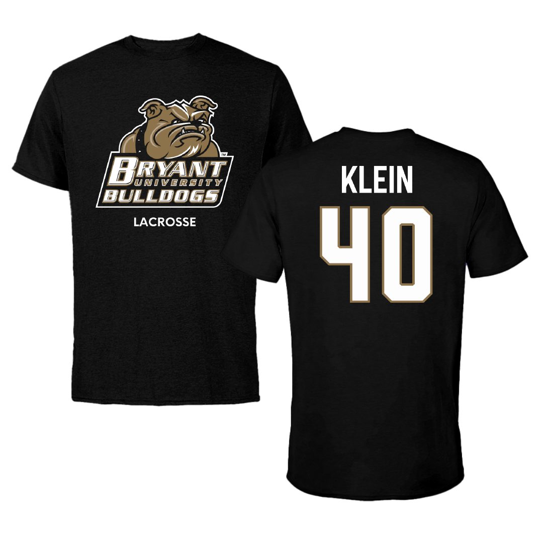 Bryant University Lacrosse (M) Black Performance Tee - #40 Sam Klein