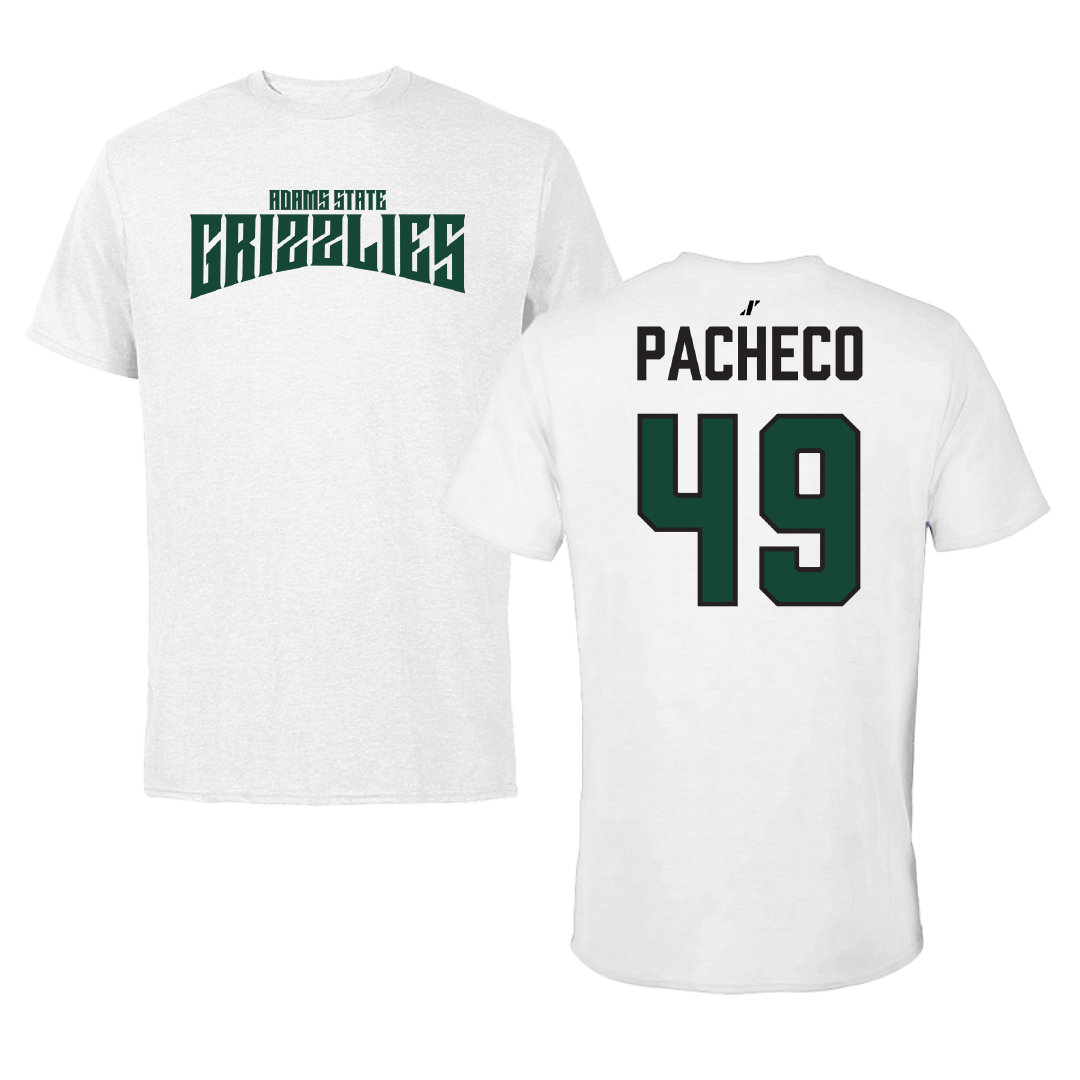 Adams State University Football White Classic Tee - #49 Quinton Pacheco