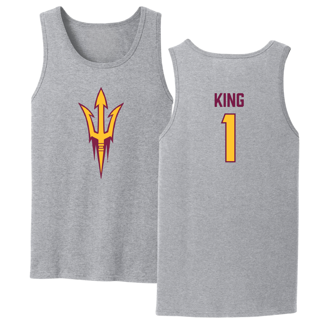Arizona State University Baseball Sport Gray Tank Top - #1 Matt King