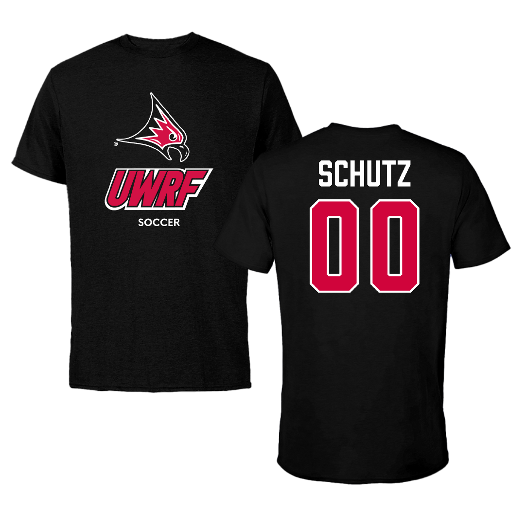 University of Wisconsin-River Falls Soccer (W) Black Tee - #00 Lauryn Schutz