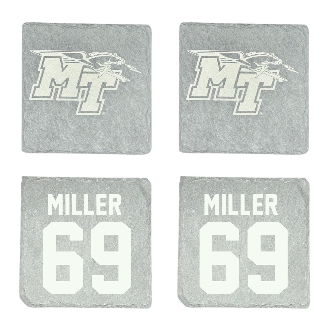 Middle Tennessee State University Football Stone Coaster (4 Pack)  - #69 Marcus Miller