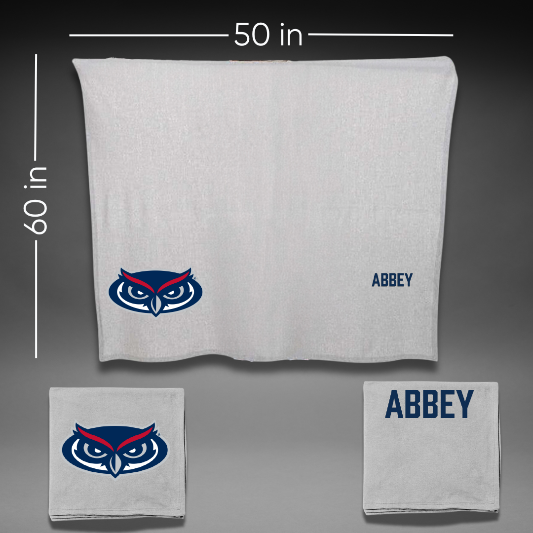 Florida Atlantic University Cheer Gray Blanket - Lauren Abbey
