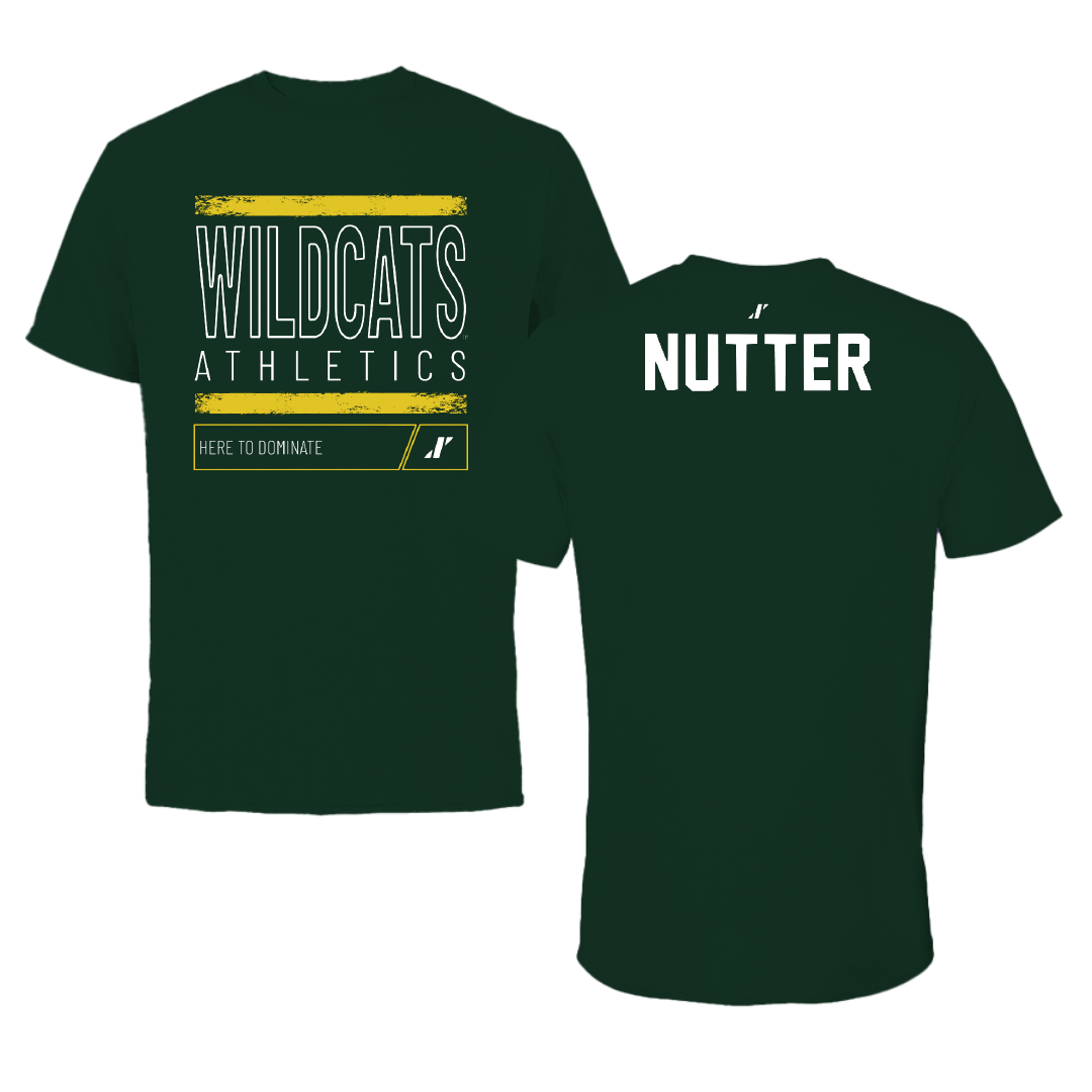 Northern Michigan University Greco-Roman Wrestling Forest Green Dominate Performance Tee - Aidan Nutter