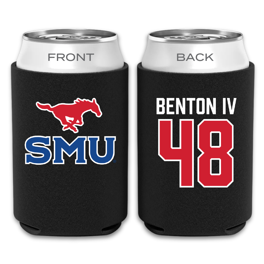 Southern Methodist University Football Black Can Cooler - #48 Will Benton IV