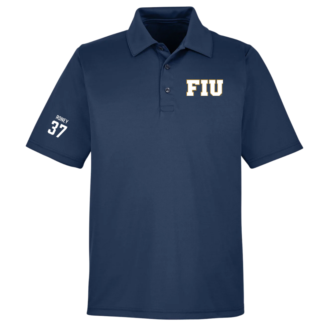 Florida International University Baseball Navy Polo - #37 Brendan Roney