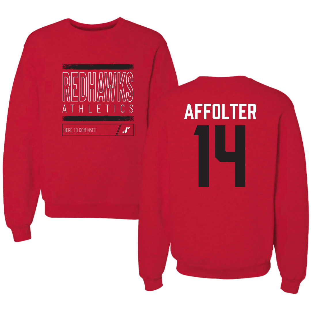 Southeast Missouri State University Softball Red Dominate Crewneck - #14 Brittany Affolter