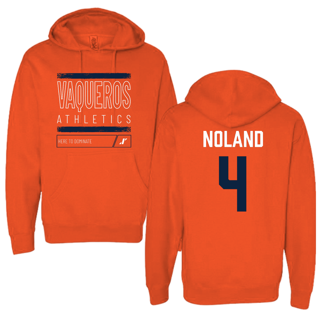 The University of Texas Rio Grande Valley Football Orange Dominate Hoodie - #4 Xayvion Noland