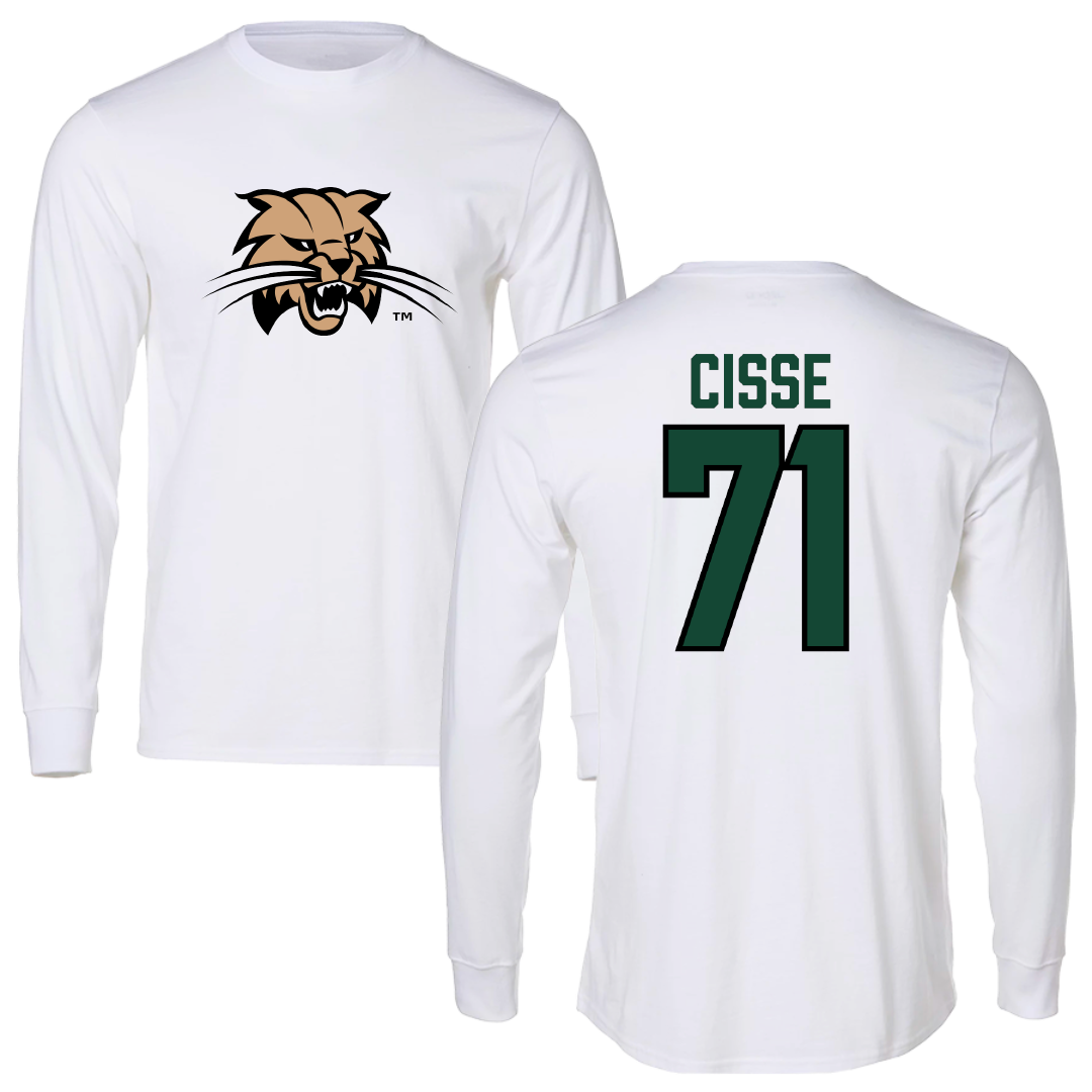 Ohio University Football White Long Sleeve - #71 Tigana Cisse