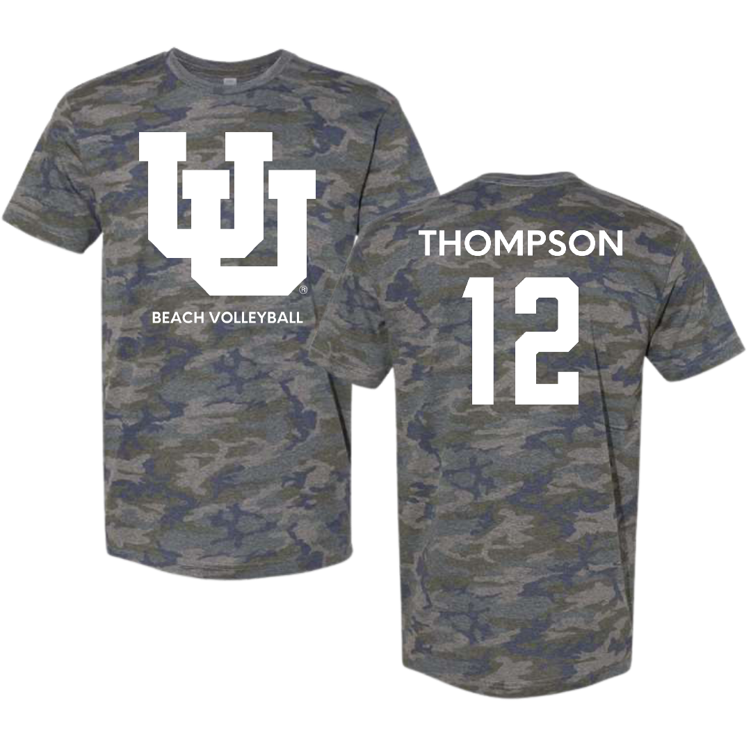 University of Utah Beach Volleyball Vintage Camo Tee - #12 Siona Thompson