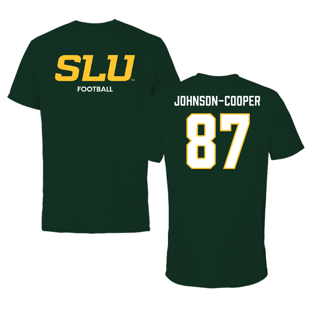 Southeastern Louisiana University Football Forest Green Performance Tee - #87 Demarea Johnson-Cooper