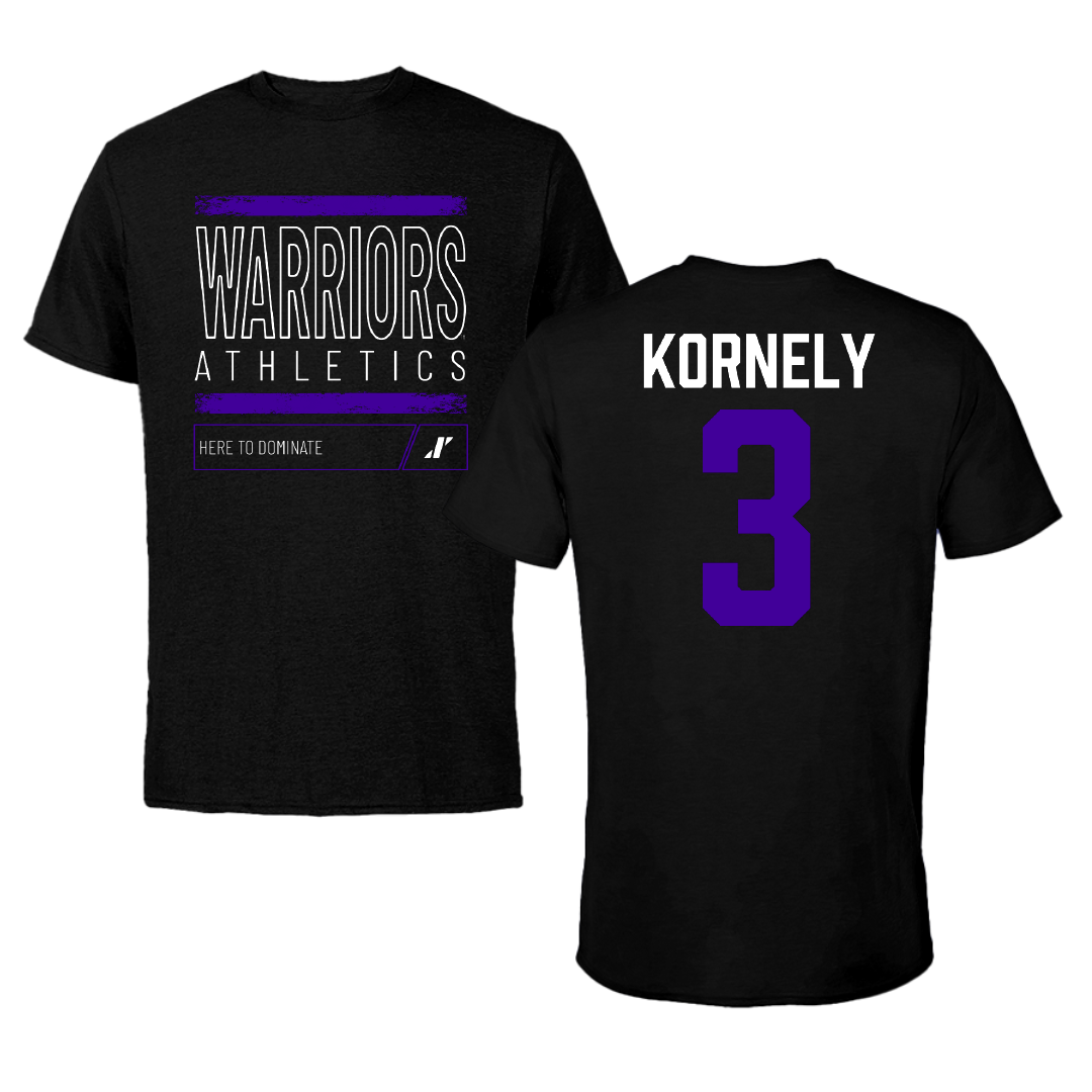 Winona State University Volleyball Black Dominate Performance Tee - #3 Kenna Kornely