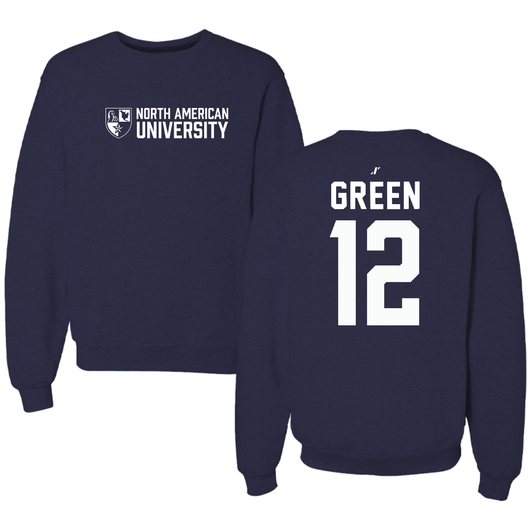 North American University Basketball Navy General Crewneck - #12 Desmond Green