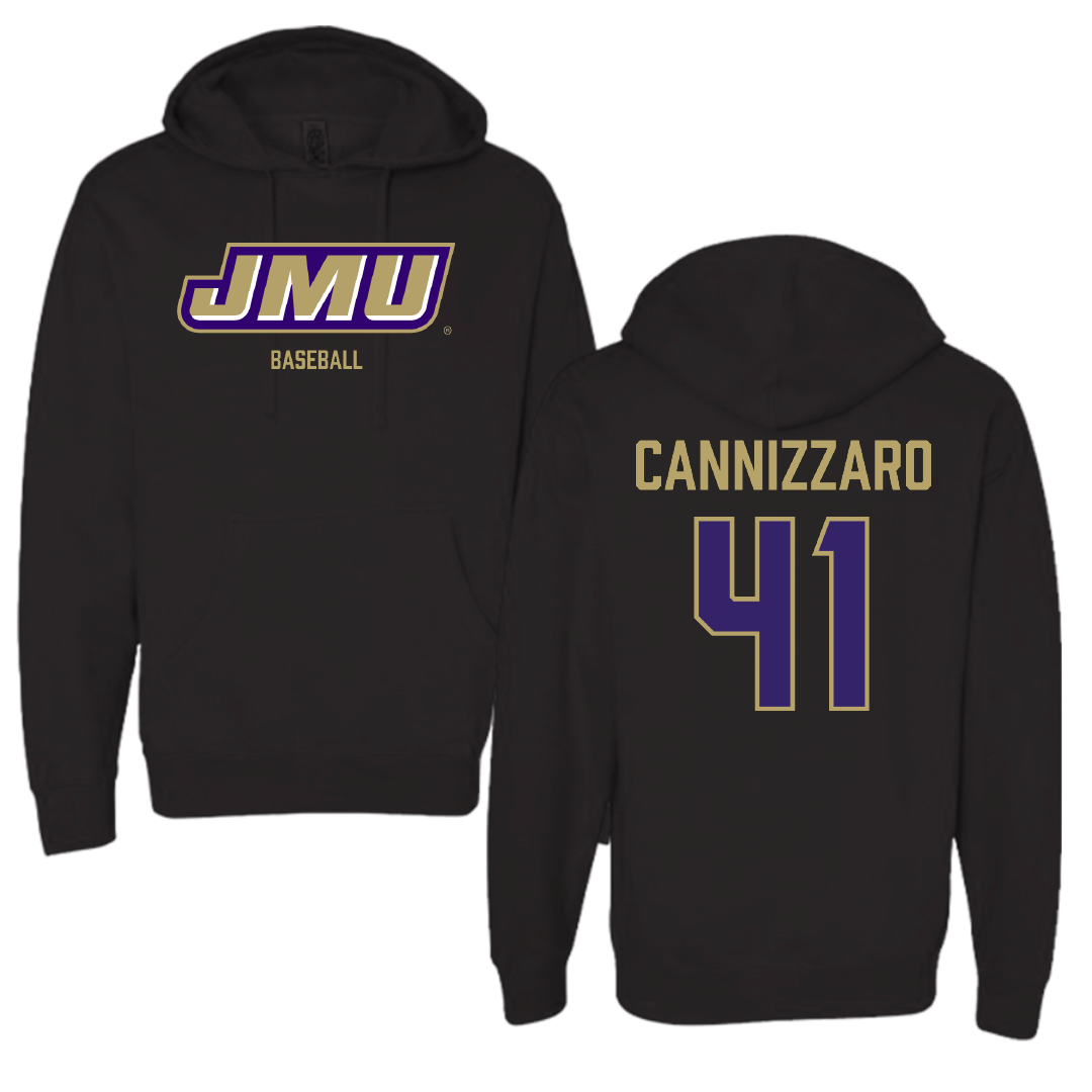 James Madison University Baseball Black Hoodie - #41 Jack Cannizzaro