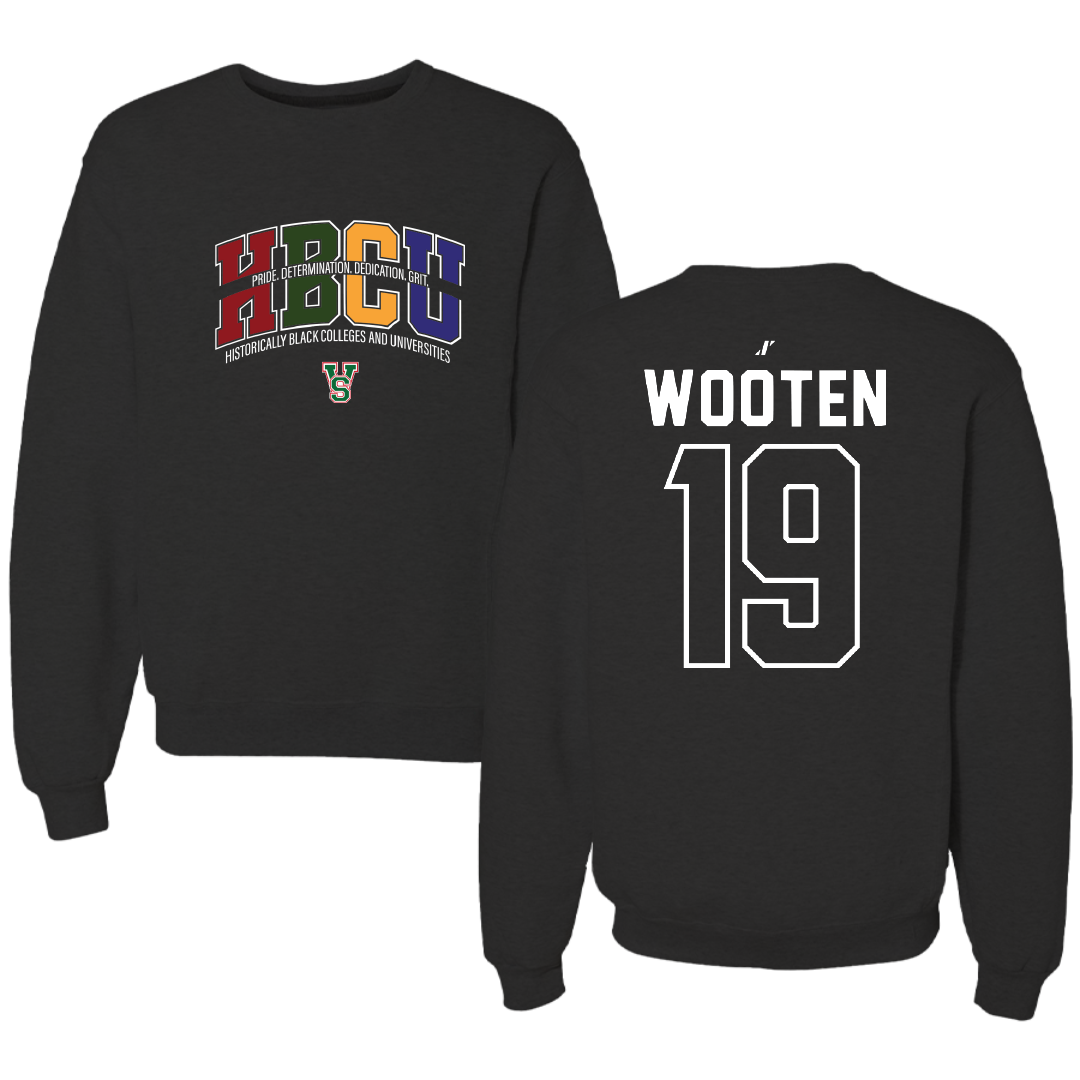 Mississippi Valley State University Volleyball Black HBCU Crewneck - #19 Taylor Wooten