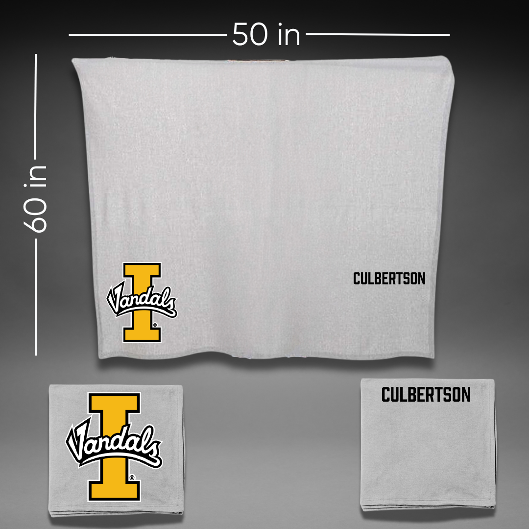 University of Idaho TF and XC Gray Vandals Blanket - Noah Culbertson