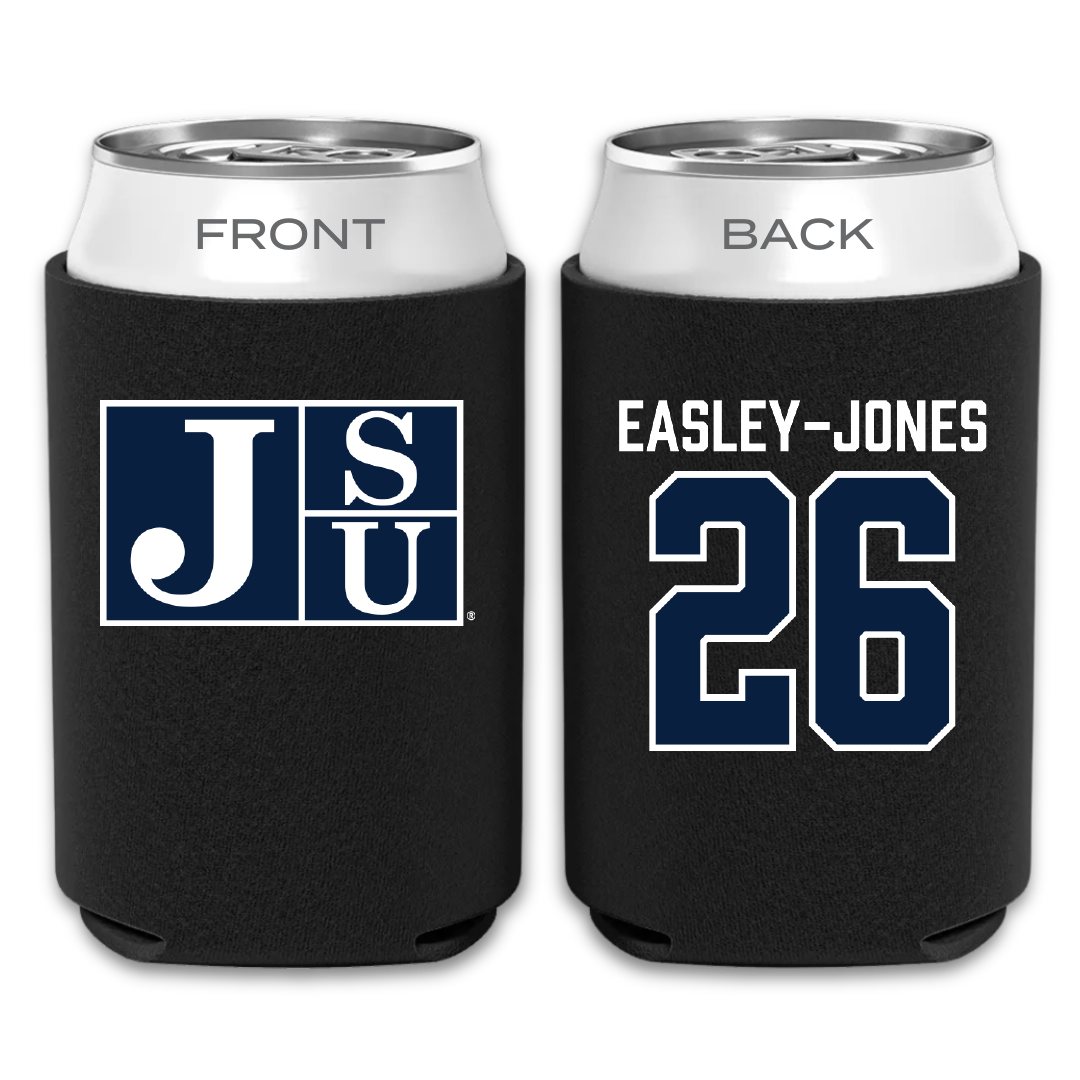 Jackson State University Football Black Can Cooler - #26 Tavarious Easley-Jones