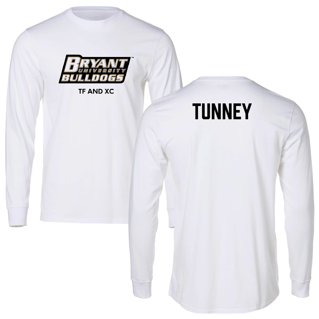 Bryant University TF and XC White Performance Long Sleeve - Kat Tunney