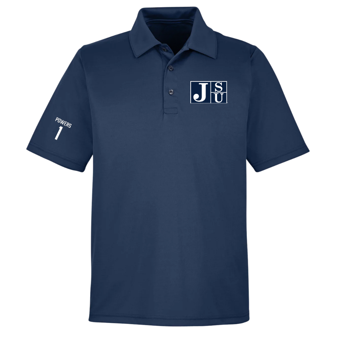 Jackson State University Football Navy Polo - #1 Rico Powers