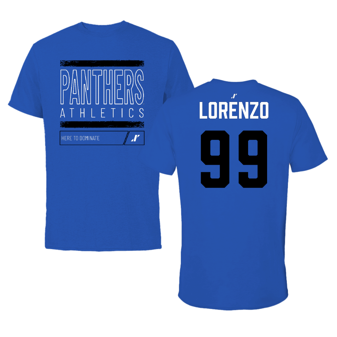 Georgia State University Football Blue Dominate Tee - #99 Christian Lorenzo