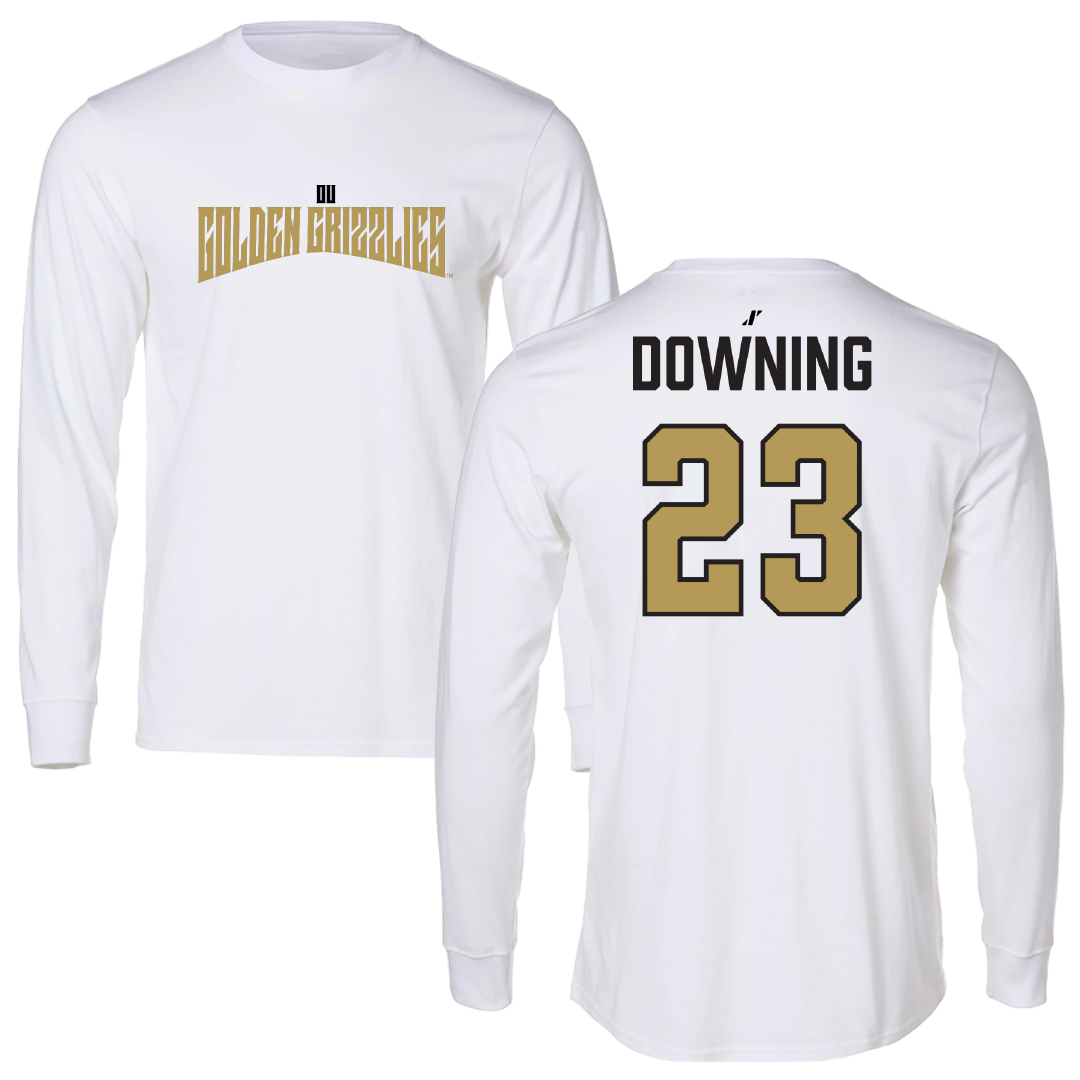 Oakland University Soccer White Classic Long Sleeve - #23 Marina Downing