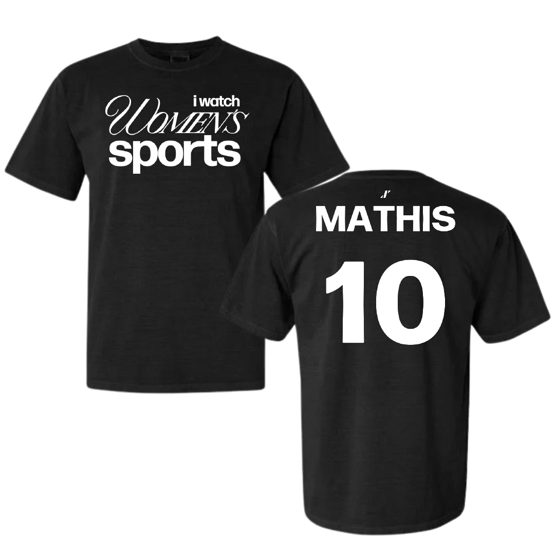 University of Arkansas-Pine Bluff Softball Black WHM Comfort Colors Tee - #10 Janai Mathis