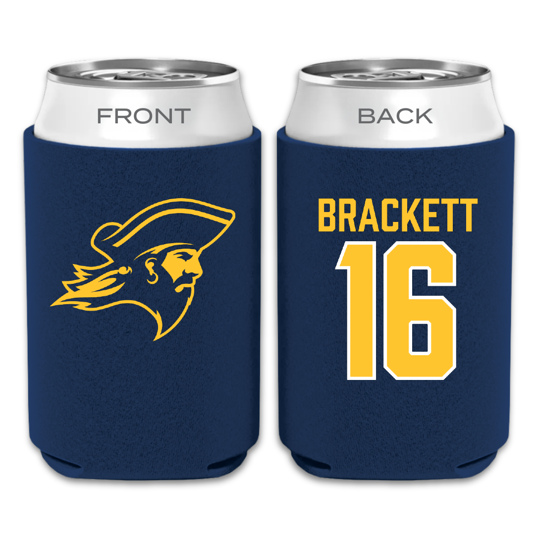 East Tennessee State University Football Navy Can Cooler - #16 Nate Brackett