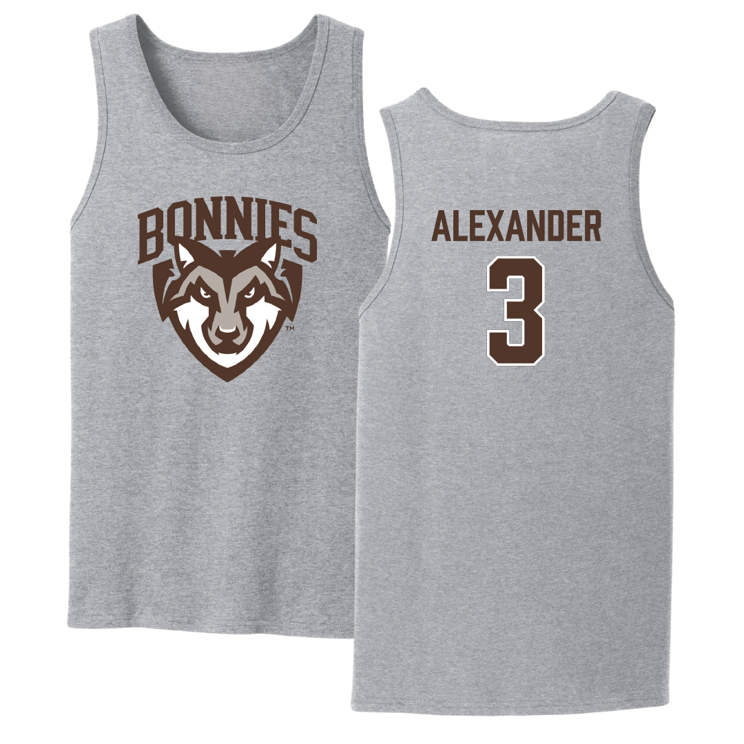 St. Bonaventure University Soccer Sport Gray Tank Top - #3 Chanel Alexander