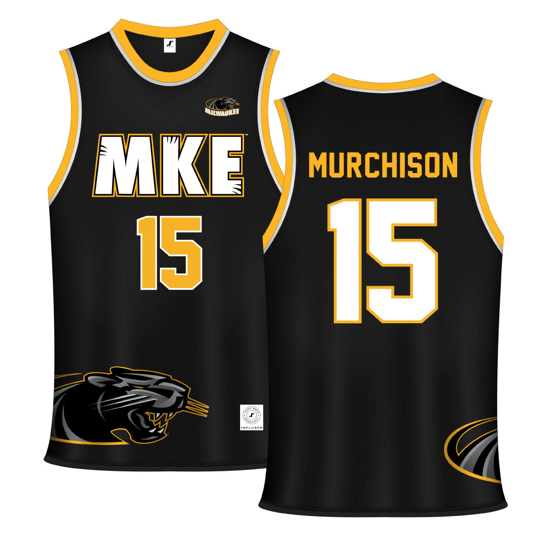University of Wisconsin-Milwaukee Black Basketball Jersey - #15 Simeon Murchison