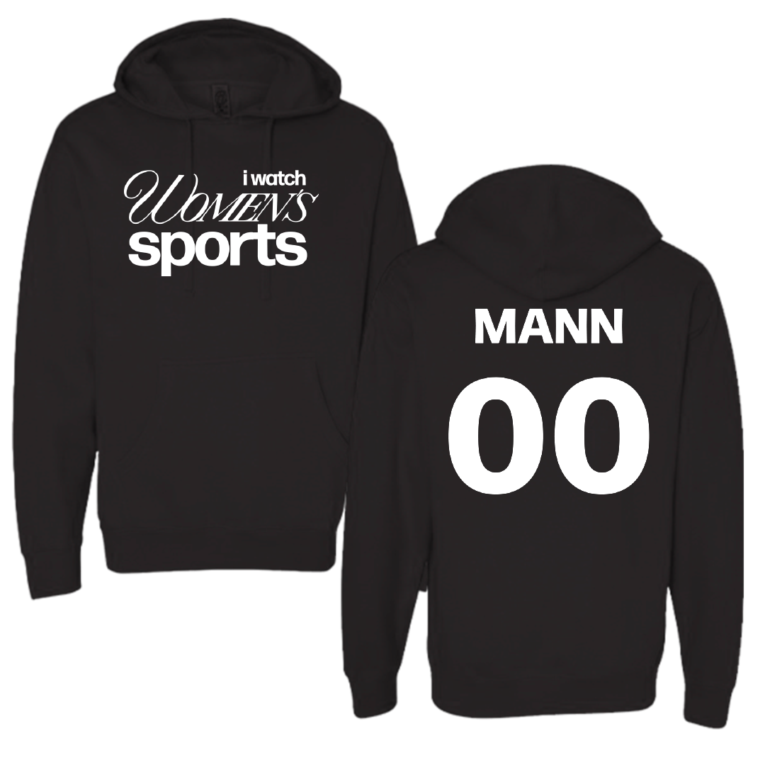 Utah Valley University Softball Black WHM Hoodie - #00 Angelique Mann