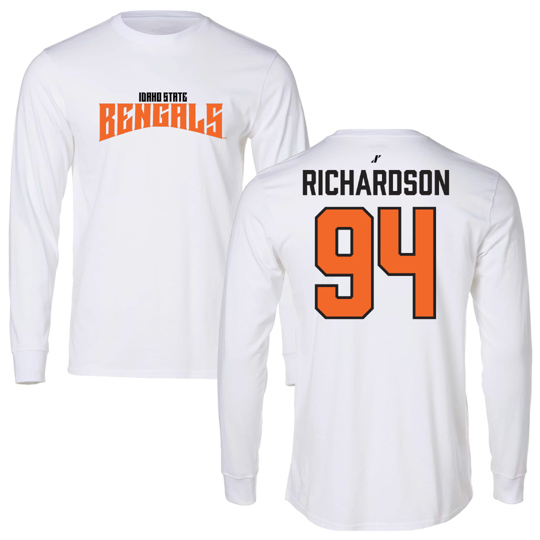 Idaho State University Football White Classic Long Sleeve - #94 Malik Richardson