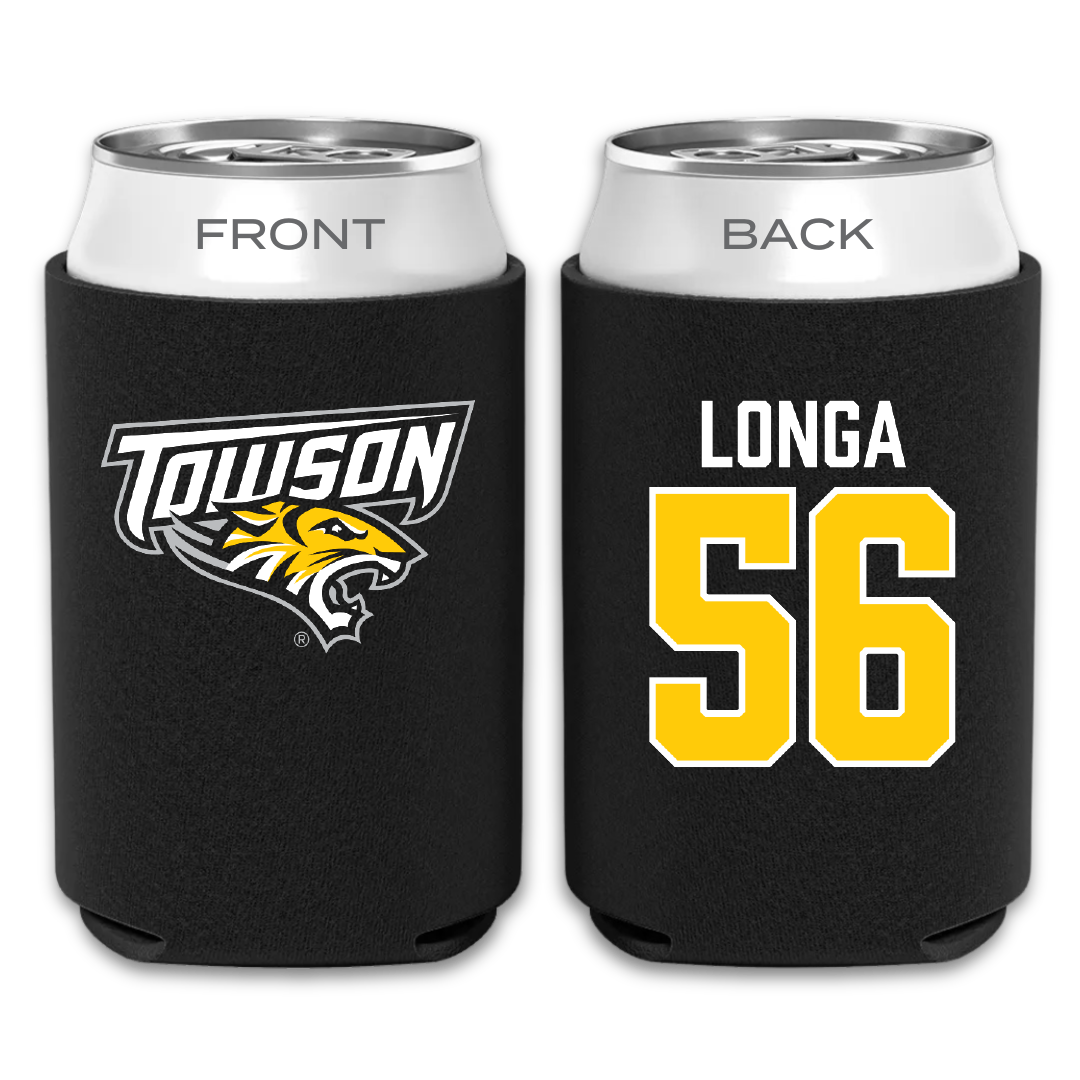Towson University Football Black Can Cooler - #56 Matthieu Longa