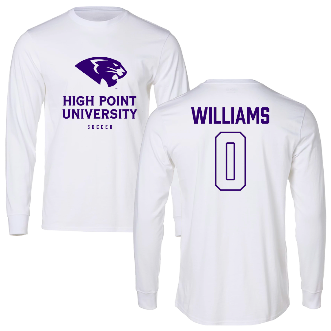 High Point University Soccer White Performance Long Sleeve - #0 Kylee Williams