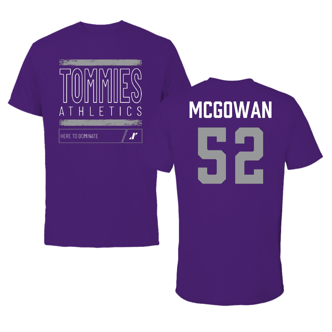University of St. Thomas (Minnesota) Basketball Purple Dominate Tee - #52 Savannah McGowan