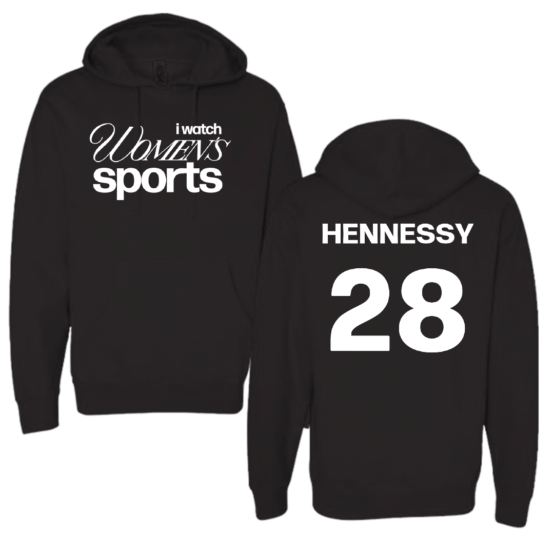 James Madison University Softball Black WHM Hoodie - #28 Hannah Hennessy