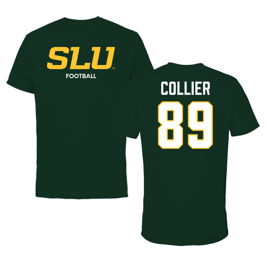 Southeastern Louisiana University Football Forest Green Tee - #89 Cade Collier