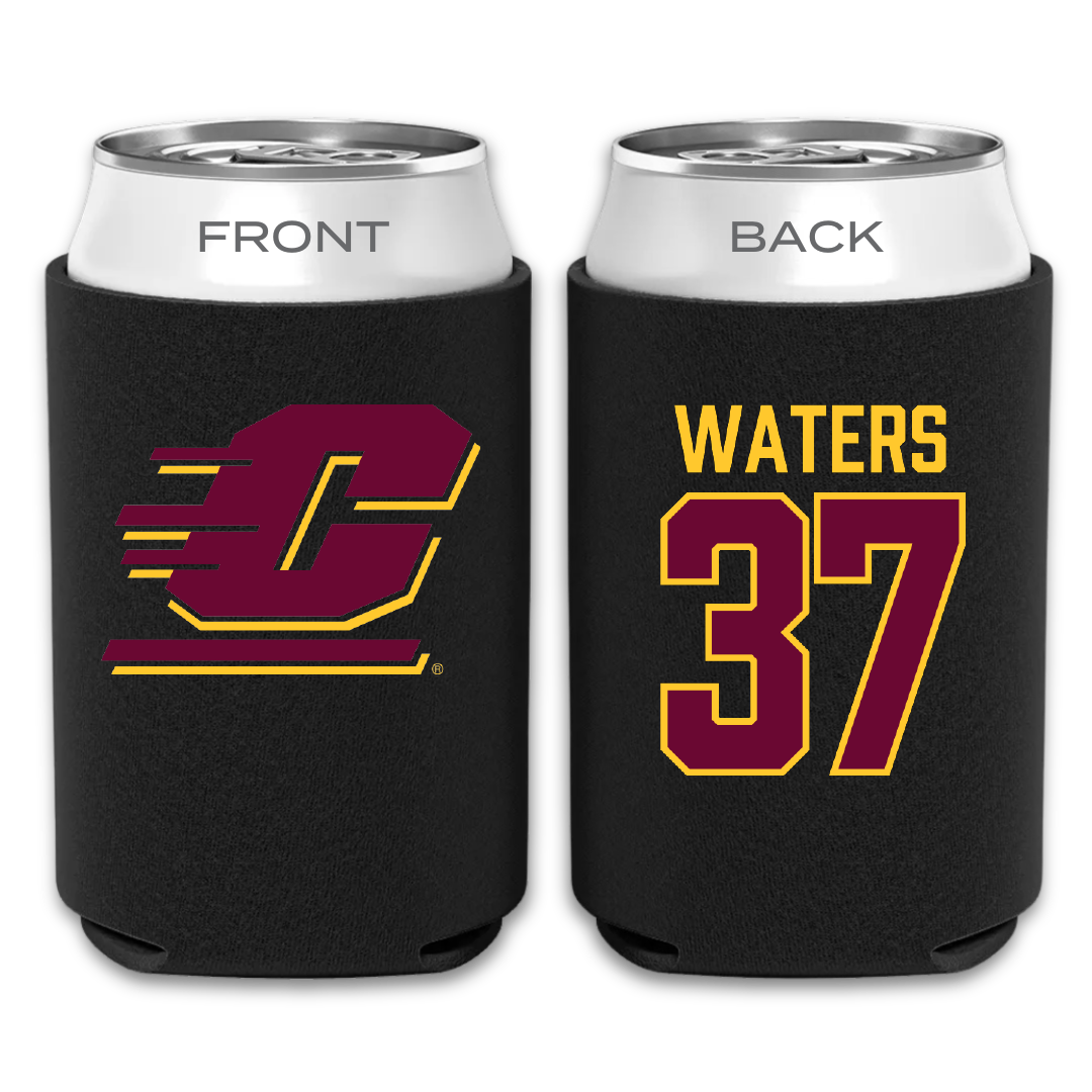 Central Michigan University Baseball Black Can Cooler - #37 Evan Waters