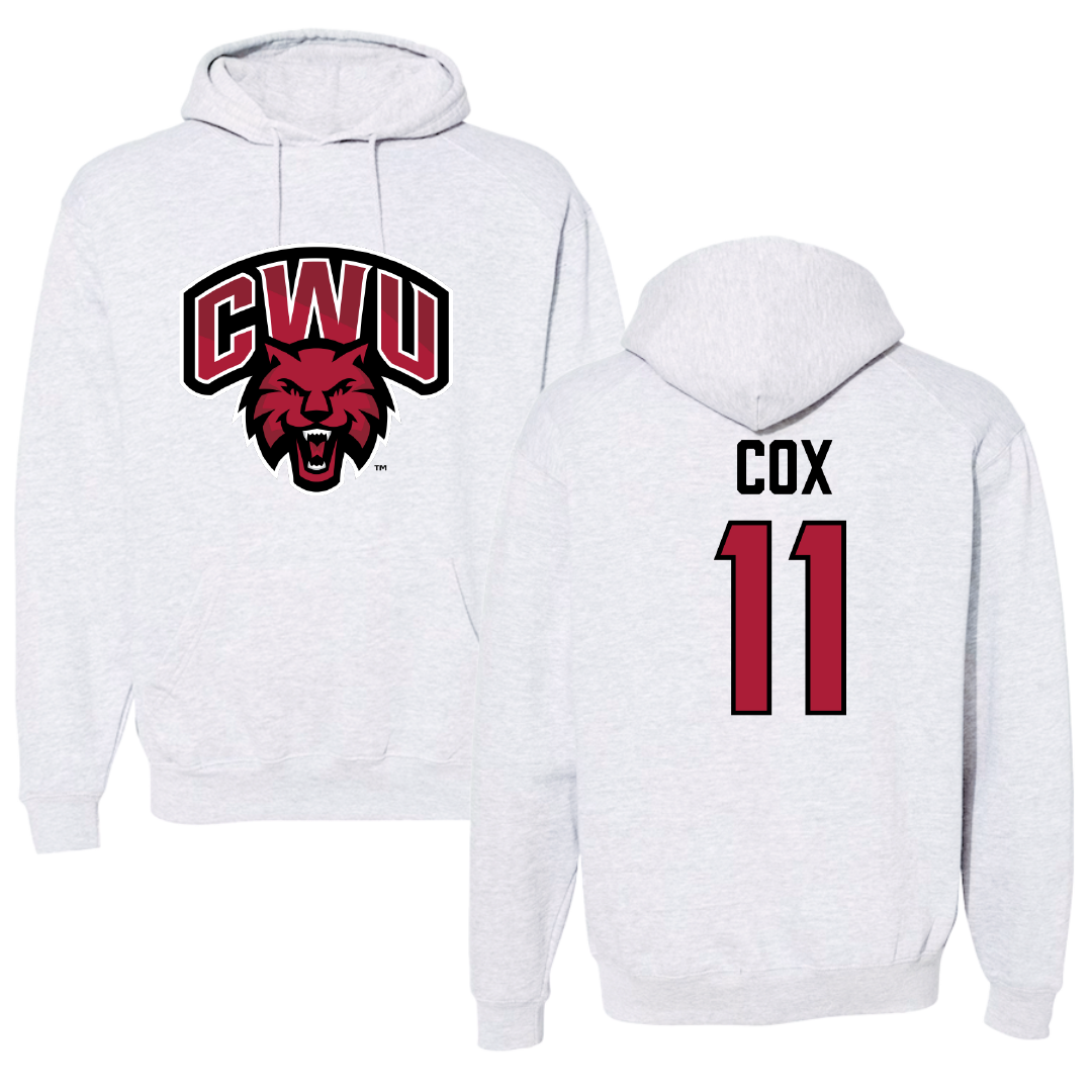 Central Washington University Volleyball Gray Hoodie - #11 Lacy Cox