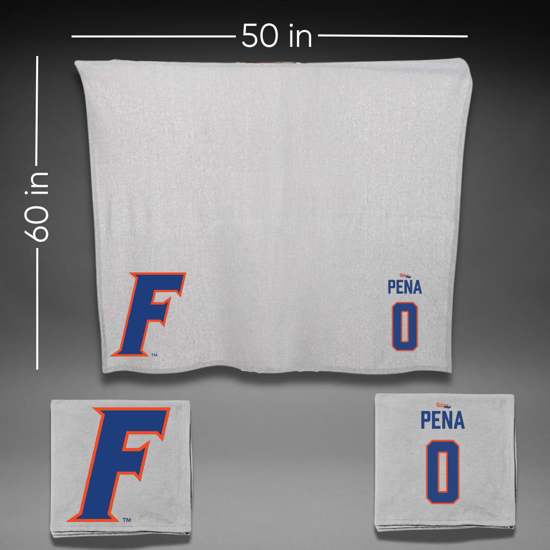 University of Florida Soccer (W) Gray Blanket - #0 Paloma Peña