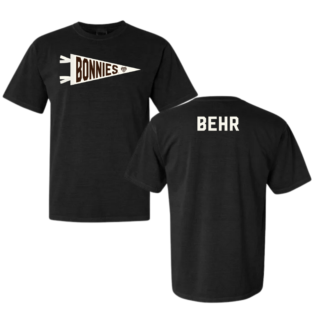 St. Bonaventure University Swimming & Diving Black Pennant Comfort Colors Tee - Alexander Behr