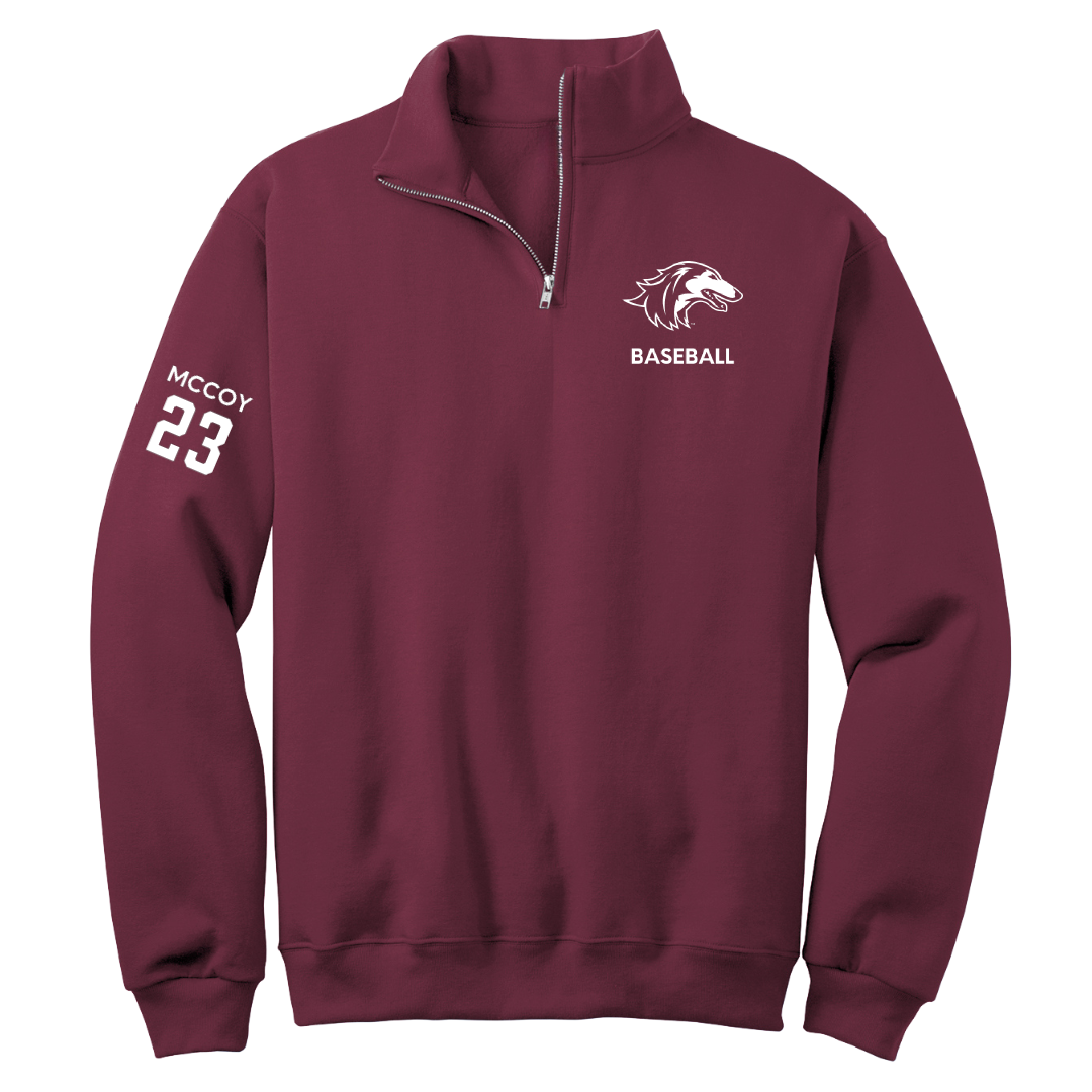 Southern Illinois University at Carbondale Baseball Maroon Quarter-Zip - #23 Jackson McCoy