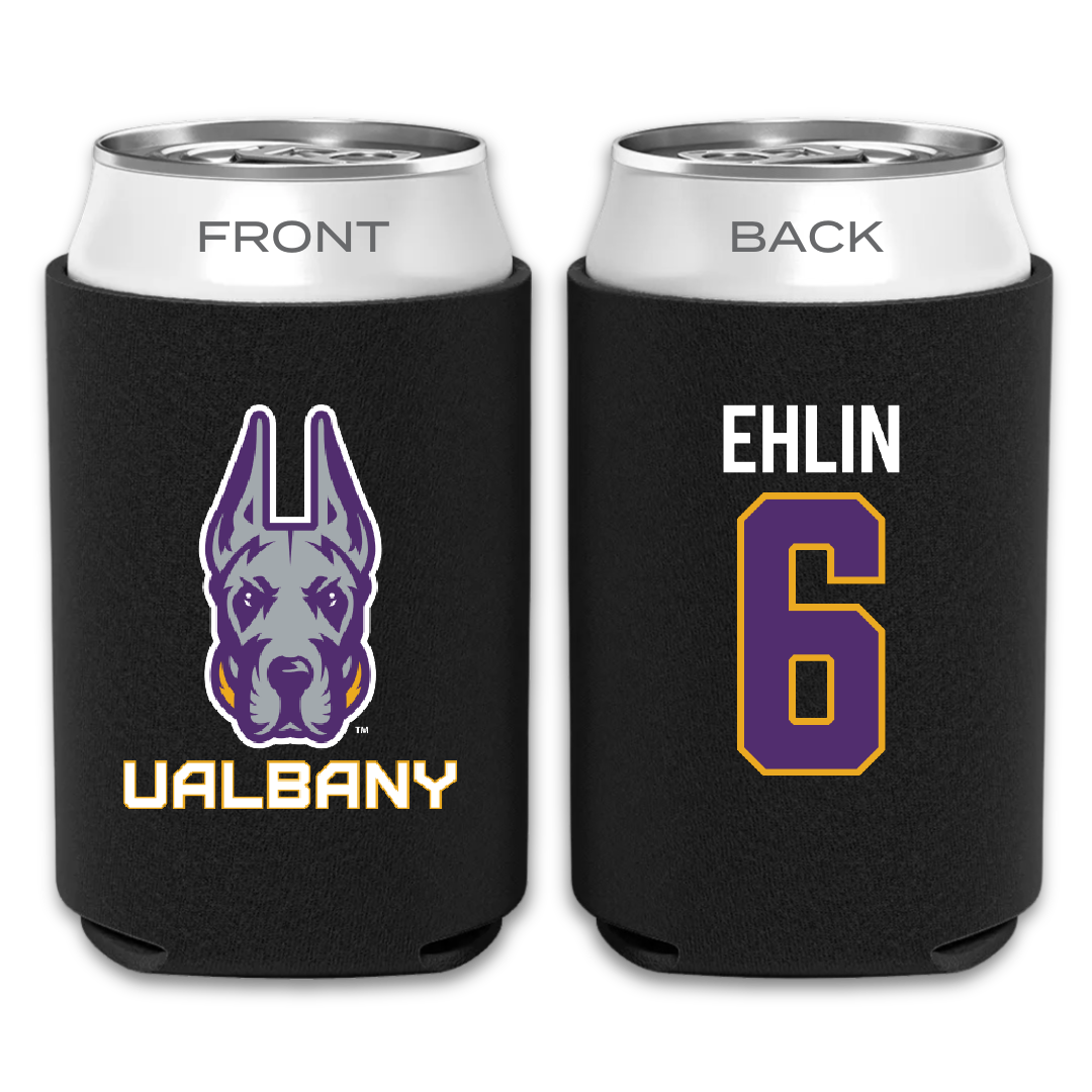 University at Albany Soccer Black Can Cooler - #6 Elias Ehlin